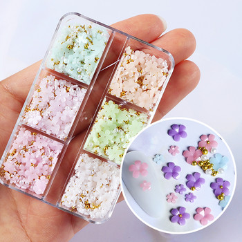 Sunlight που αλλάζει χρώμα 3D Crystal Flower Nail Art Rhinestone Supplies Σετ Ρητίνη Πολύτιμοι λίθοι Αξεσουάρ Διακόσμηση Νυχιών Art Design