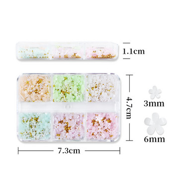 Sunlight που αλλάζει χρώμα 3D Crystal Flower Nail Art Rhinestone Supplies Σετ Ρητίνη Πολύτιμοι λίθοι Αξεσουάρ Διακόσμηση Νυχιών Art Design