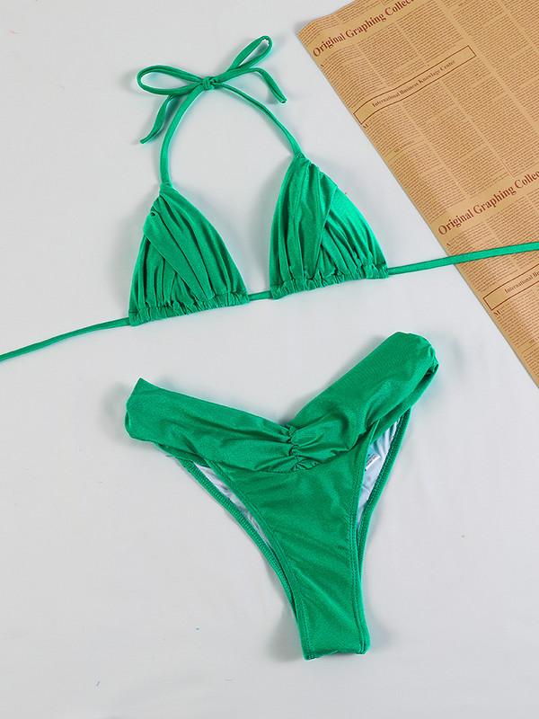 ZRTAK szexi bikini női fürdőruha 2022 bikini szett háromszög fürdőruha string strandruha tanga kétrészes öltöny brazil biquini