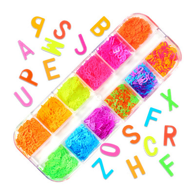 12 Grids Love Nail Art Csillogó flitter dekorációs készlet Butterfly Star Round Flake Manikűr kellékek Kiegészítők UV gél körmökhöz