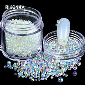 10 ml Mišinys Spalvingi Aurora Crystal Stikliniai Karoliukai Nagų Dailė Kalnų krištolas Pakabukai „Pasidaryk pats“ manikiūro papuošalų aksesuarai Blizgučiai