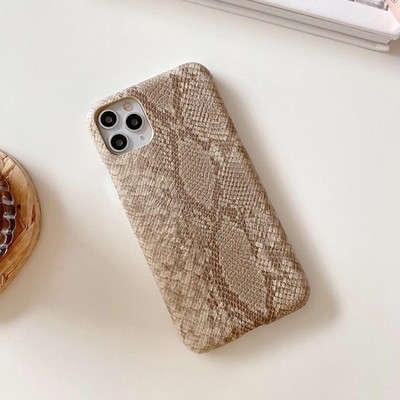 Gyvatės odos kieto dizaino dėklas iphone 14 telefono dėklai iphone 11 Pro XS Max X 12 13Pro dangtelis python svarstyklės matinis coque prabanga