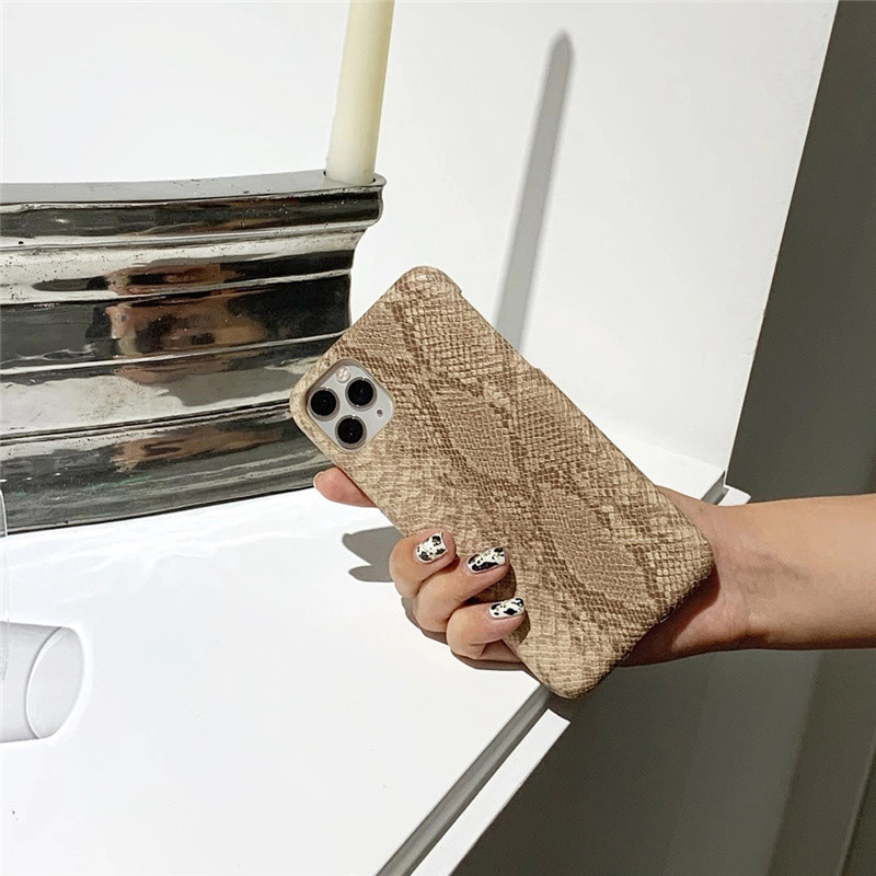 Gyvatės odos kieto dizaino dėklas iphone 14 telefono dėklai iphone 11 Pro XS Max X 12 13Pro dangtelis python svarstyklės matinis coque prabanga