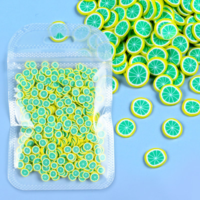 10g Gyümölcsszeletek Körömdíszítés Cseresznye Citrom Polimer Agyag Puha Kerámia Tervezés 3D Barkács Manikűr Köröm Kiegészítők Kellékek Alkatrészek