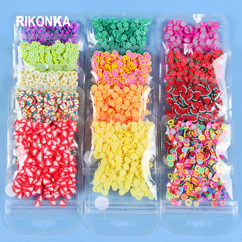 10g Gyümölcsszeletek Körömdíszítés Cseresznye Citrom Polimer Agyag Puha Kerámia Tervezés 3D Barkács Manikűr Köröm Kiegészítők Kellékek Alkatrészek