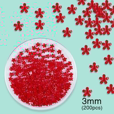 30 vnt AB skaidraus mažyčio apvalkalo plokščio dugno Kalnų krištolinio nagų dailės žavesio priedai 3D dervos akmens dalys, skirtos nagų dekoravimui „pasidaryk pats“