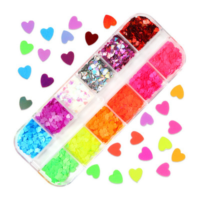 Kawaii Rózsaszín flitteres körömdíszítő készlet 3D aranypehely pillangó virág szív körömdíszítő varrás alkatrészei UV gél manikűr tervezéshez