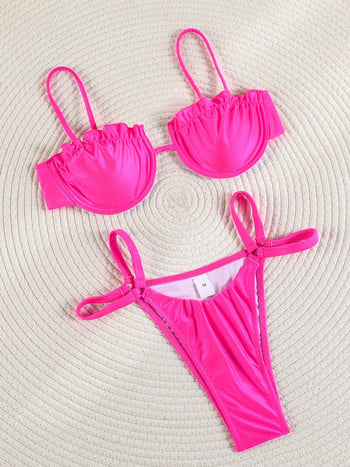 ZRTAK Cup Bikinis Μαγιό Biquinis Feminino String Μαγιό Bikini Σετ Micro Γυναικείο μαγιό δύο τεμαχίων Μπικίνι παραλίας