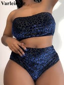 0XL - 4XL Új Leopard Bikini Plus Size Nagy méretű fürdőruha Női fürdőruha Női Kétrészes bikini szett fürdőruha V3977