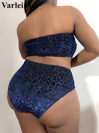 0XL - 4XL Νέο Leopard Bikini Plus Size Large Size Μαγιό Γυναικείο Μαγιό Γυναικείο Σετ μπικίνι δύο τεμαχίων Μαγιό V3977