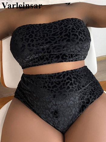 0XL - 4XL Νέο Leopard Bikini Plus Size Large Size Μαγιό Γυναικείο Μαγιό Γυναικείο Σετ μπικίνι δύο τεμαχίων Μαγιό V3977