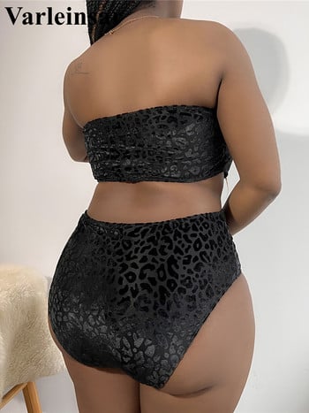 0XL - 4XL Νέο Leopard Bikini Plus Size Large Size Μαγιό Γυναικείο Μαγιό Γυναικείο Σετ μπικίνι δύο τεμαχίων Μαγιό V3977