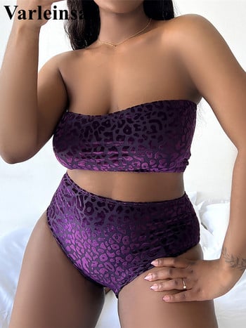 0XL - 4XL Νέο Leopard Bikini Plus Size Large Size Μαγιό Γυναικείο Μαγιό Γυναικείο Σετ μπικίνι δύο τεμαχίων Μαγιό V3977