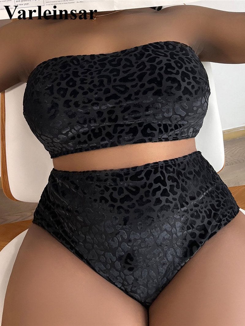 0XL - 4XL Új Leopard Bikini Plus Size Nagy méretű fürdőruha Női fürdőruha Női Kétrészes bikini szett fürdőruha V3977