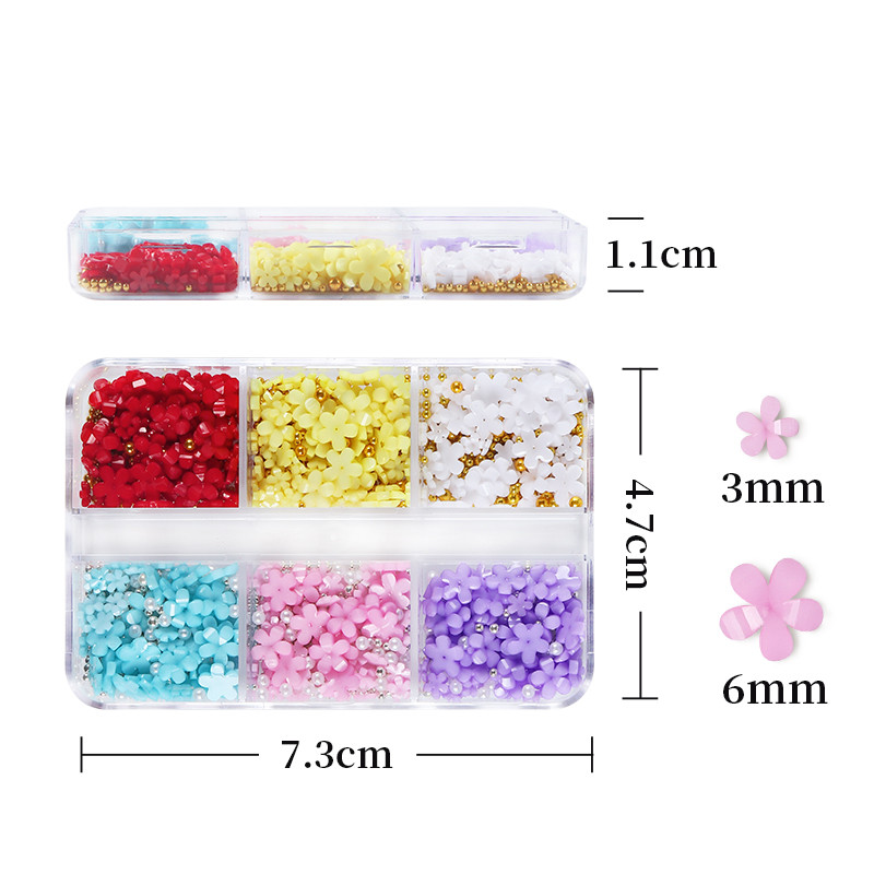 Διακόσμηση γούρι νυχιών 3D ακρυλικό λουλούδι με στρας κοσμήματα Κορέα Kawaii Nail Art Design Επαγγελματικά αξεσουάρ Ανταλλακτικά προμήθειες