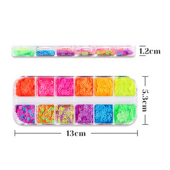 Kawaii Neon Flower Paquins Nail Art Decoration Ultra Flake Mixed Color Petal Комплект части за маникюр за професионални UV лакове за нокти
