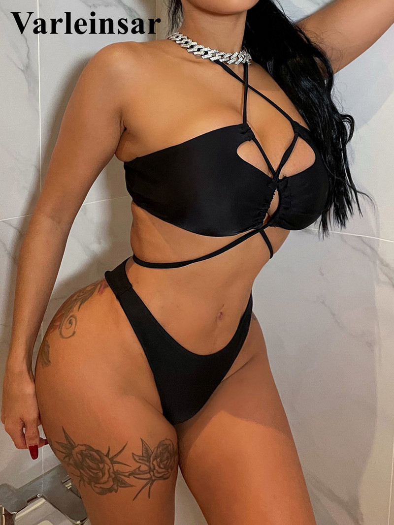 Szexi körbeölelhető kivágott bikini női fürdőruha Női fürdőruha Kétrészes bikini szett Párnázott fürdőruha Swim Lady V3600