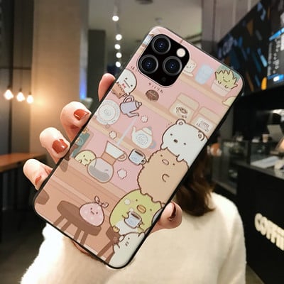Χαριτωμένη θήκη τηλεφώνου Sumikko Gurashi Wristband για iPhone 14 14Pro 13 12 11 Pro XS Max SE XR 8 Plus Cartoon Lanyard Κάλυμμα με λουράκι καρπού