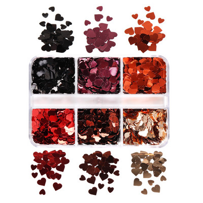 Mermaid Heart glitter flitterek körömdíszítő készlet pelyhes manikűr kiegészítők barkácsoláshoz Valentin-nap UV gél köröm tippek tervezése
