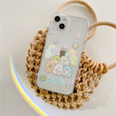 Χαριτωμένη θήκη Sumikko Gurashi Clear Phone Case για iPhone 14 14Pro Max 13 12 Pro 11 XR XS SE 8 7 Plus Cartoon Anime Αντικραδασμικό πίσω κάλυμμα