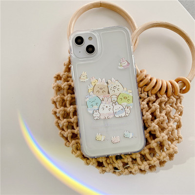 Χαριτωμένη θήκη Sumikko Gurashi Clear Phone Case για iPhone 14 14Pro Max 13 12 Pro 11 XR XS SE 8 7 Plus Cartoon Anime Αντικραδασμικό πίσω κάλυμμα