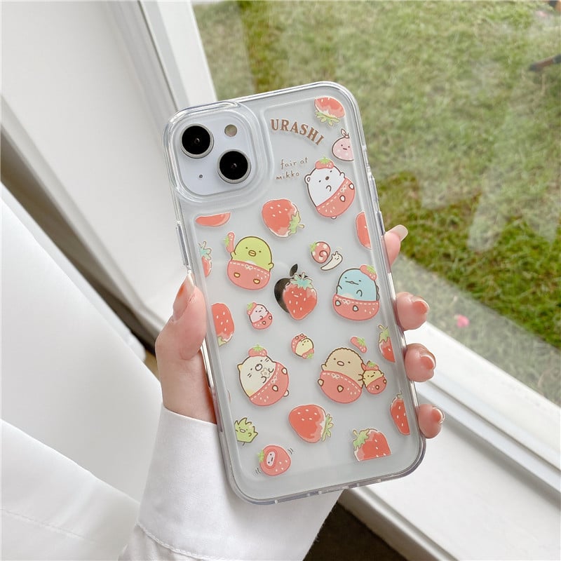 Χαριτωμένη θήκη Sumikko Gurashi Clear Phone Case για iPhone 14 14Pro Max 13 12 Pro 11 XR XS SE 8 7 Plus Cartoon Anime Αντικραδασμικό πίσω κάλυμμα