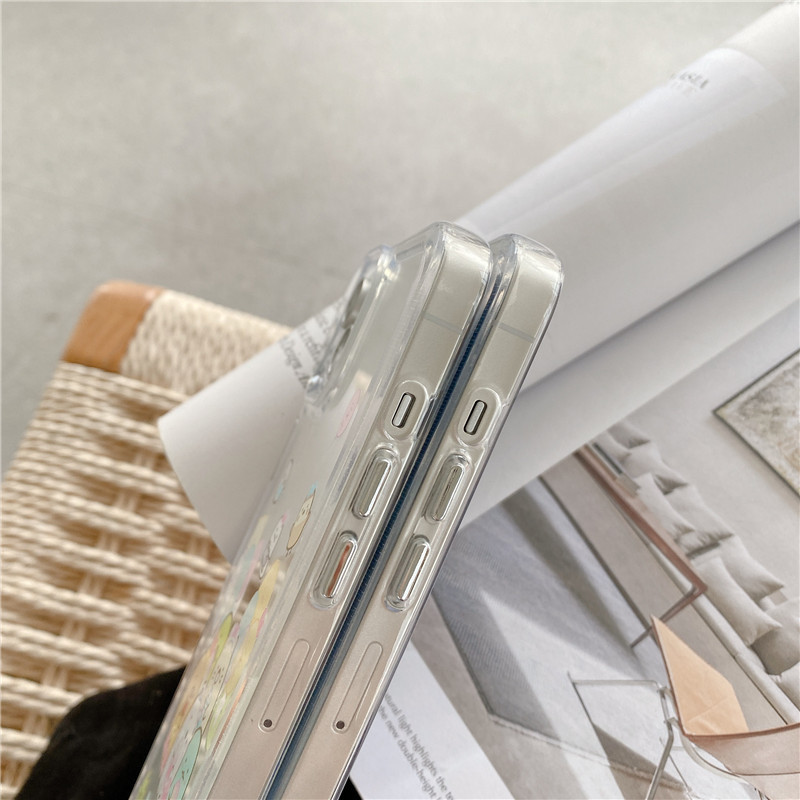 Χαριτωμένη θήκη Sumikko Gurashi Clear Phone Case για iPhone 14 14Pro Max 13 12 Pro 11 XR XS SE 8 7 Plus Cartoon Anime Αντικραδασμικό πίσω κάλυμμα