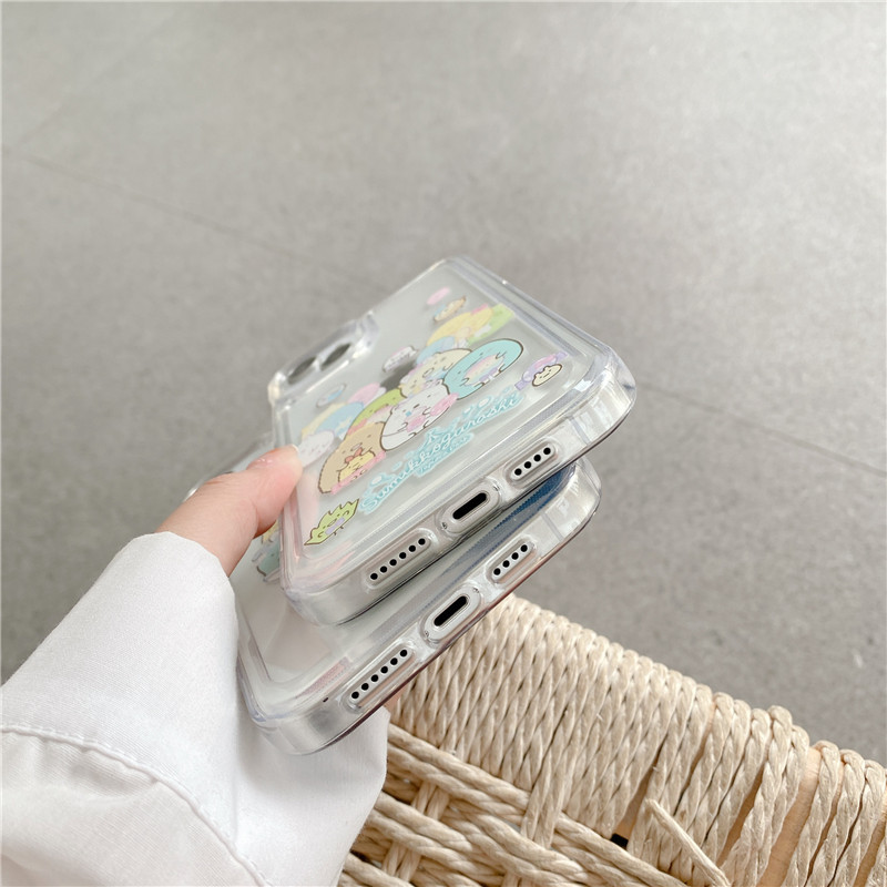 Χαριτωμένη θήκη Sumikko Gurashi Clear Phone Case για iPhone 14 14Pro Max 13 12 Pro 11 XR XS SE 8 7 Plus Cartoon Anime Αντικραδασμικό πίσω κάλυμμα