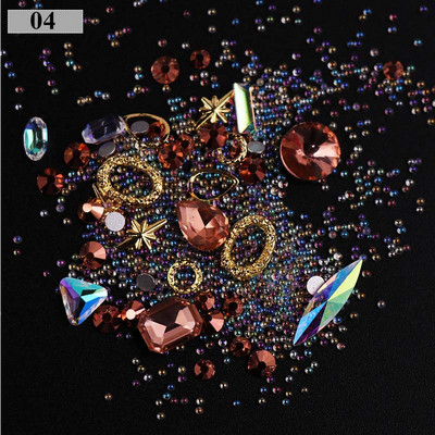 3D-küünte kividest roosiehted Mitmekesised isetegemise kalliskivid võluv segu kristallist küünekunsti kaunistused geel-sära võlusid küünetarvikud