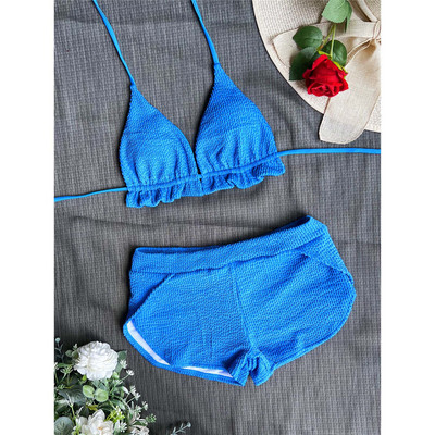 Seksi naborane kratke hlače za plažu Bikini Ženski kupaći kostim Ženski kupaći kostim Dvodijelni komplet bikinija Kupaći kostim za plivanje V3514B
