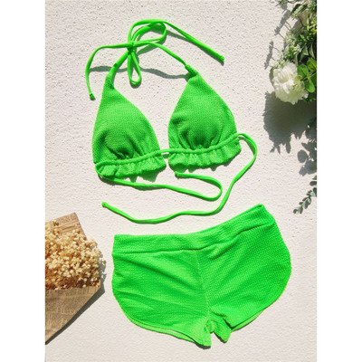 Seksi naborane kratke hlače za plažu Bikini Ženski kupaći kostim Ženski kupaći kostim Dvodijelni komplet bikinija Kupaći kostim za plivanje V3514B