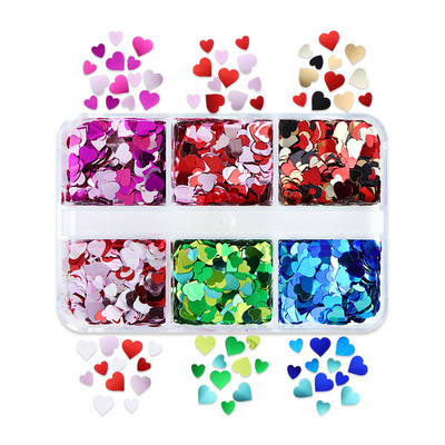 Neon színű vegyes formájú flitterek körömművészet kiegészítők Flake Butterfly Love Star manikűr kellékek barkácsoláshoz gél körömvégek díszítés