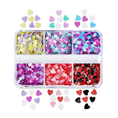 Neon színű vegyes formájú flitterek körömművészet kiegészítők Flake Butterfly Love Star manikűr kellékek barkácsoláshoz gél körömvégek díszítés