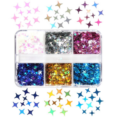 Neon színű vegyes formájú flitterek körömművészet kiegészítők Flake Butterfly Love Star manikűr kellékek barkácsoláshoz gél körömvégek díszítés