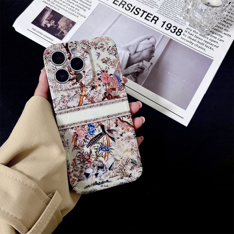 Θήκη τηλεφώνου σειράς λουλουδιών Jungle για IphoneXsMax 11 12 13 14 Pro Max 14plus Αισθητική σχεδίαση Προστατευτικό περίβλημα κατά της πτώσης