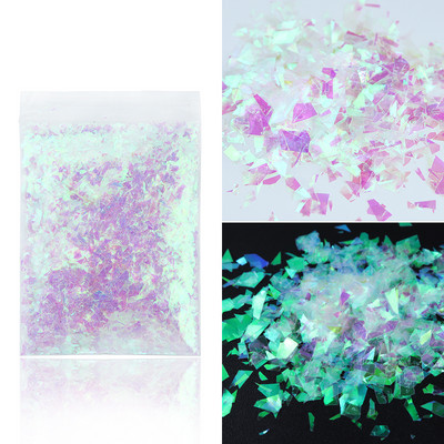10g Shiny AB Mirror Chunky Glitter nagiem Aurora sequins Mermaid Neregulāras pārslas zaigojoši nagu mākslas rotājumi Aksesuāri