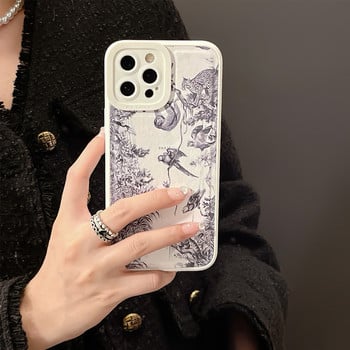 Калъф за мобилен телефон French Luxury Fashion Jungle Animal Art Series за Iphone 14pro 14promax 14Plus 13pro 13promax 12promax 12Pro