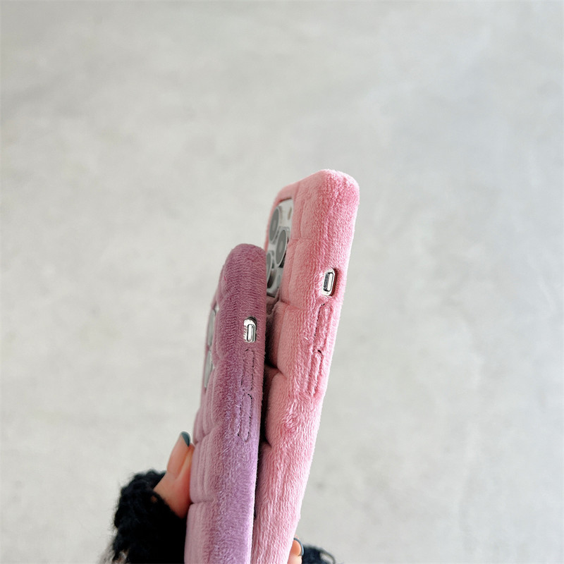 Husă pentru telefon mobil, cu pluș de iarnă, rezistentă la cădere, pentru Iphone11Promax 14Pro 14Promax 13pro 12Pro Max Design simplu anti-cădere