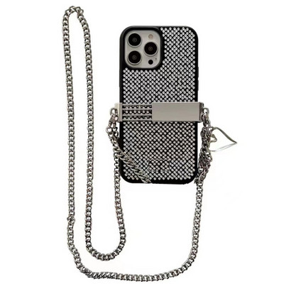 Αξεσουάρ Universal Mobile Phone Clip Αξεσουάρ μόδας Long Crossbody Chain Full Drill Case Phone for Iphone 13pro 12promax