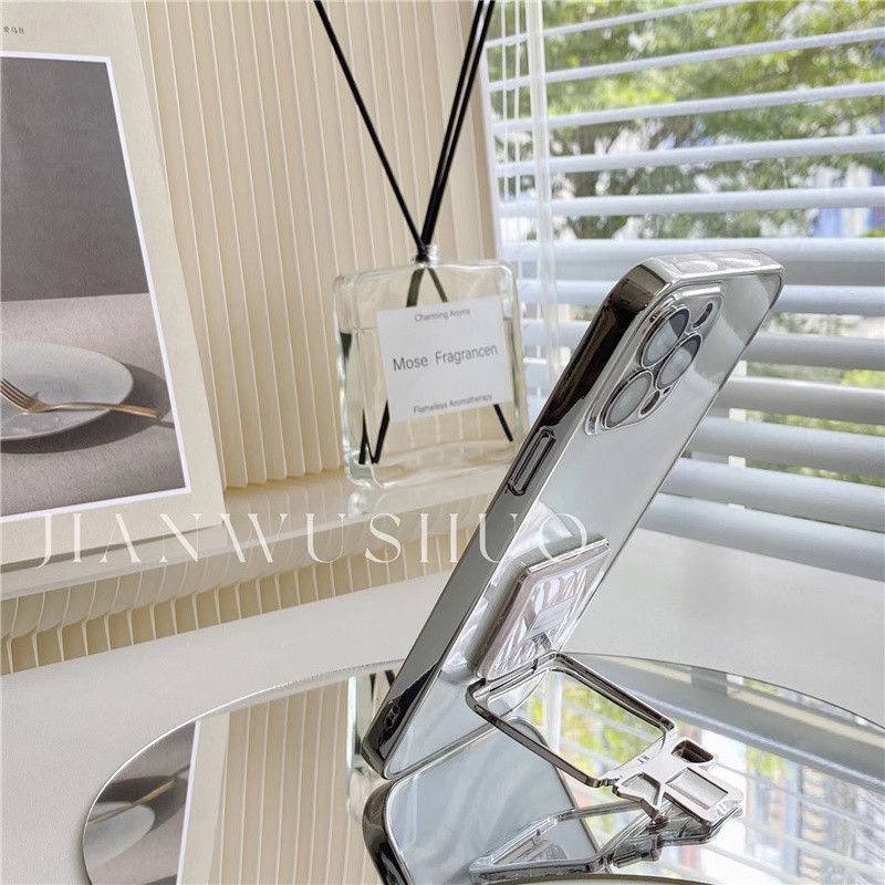 Husă pliabilă cu suport de parfum de lux cu nisip mișcător pentru iphone 13 12 11 14pro max x xr xs Capac protector pentru obiectivul camerei