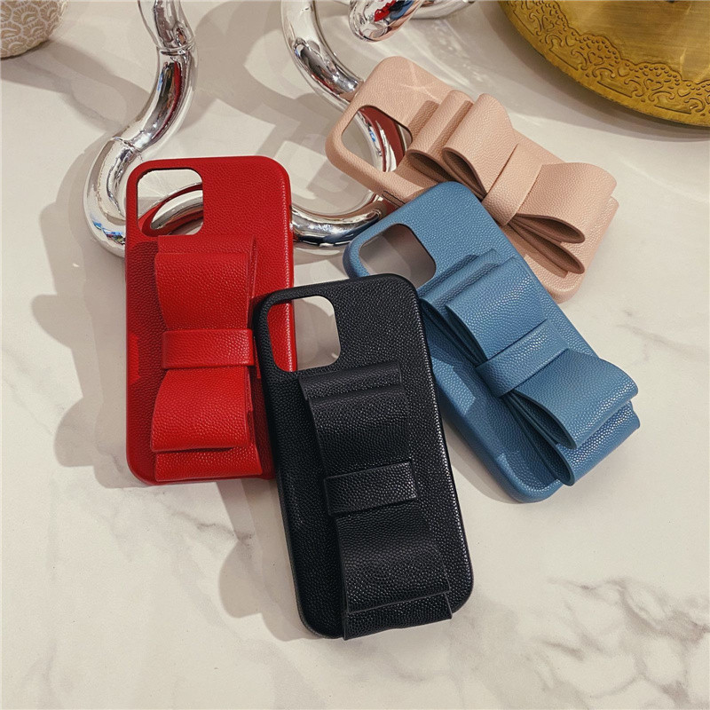 Za iPhone 13 torbica Luksuzni brend Bowknot Wristband Bracket kožna torbica Za iphone 13 11 12Pro 13Pro 11Pro X XR XS držač telefona