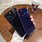 Tekstura od ugljičnih vlakana za magnetsko bežično punjenje Magsafe torbica za iPhone 14pro 13 14Pro Max tvrda maska otporna na udarce