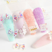 6 rešetki/set 3D Aurora mašna Nakit za nokte AB Suknja u boji Nail Art Smola Drago kamenje Ukrasni dodaci za dizajn manikure