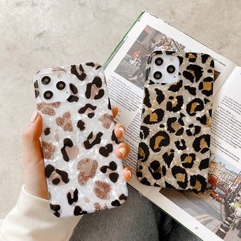 Калъф за iphone 13 11 12 Pro Max XR X XS Max SE 2020 7 8 Plus Fashion Colorful Leopard Print Conch Shell Мек силиконов капак