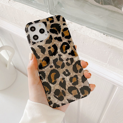 Θήκη για iphone 13 11 12 Pro Max XR X XS Max SE 2020 7 8 Plus Fashion Colorful Leopard Print Conch Shell Μαλακό κάλυμμα σιλικόνης