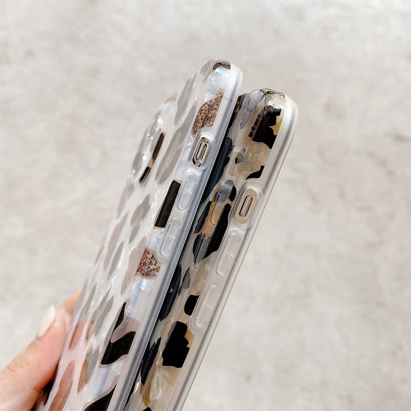 Θήκη για iphone 13 11 12 Pro Max XR X XS Max SE 2020 7 8 Plus Fashion Colorful Leopard Print Conch Shell Μαλακό κάλυμμα σιλικόνης