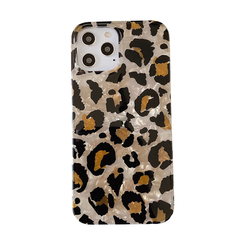 Θήκη για iphone 13 11 12 Pro Max XR X XS Max SE 2020 7 8 Plus Fashion Colorful Leopard Print Conch Shell Μαλακό κάλυμμα σιλικόνης