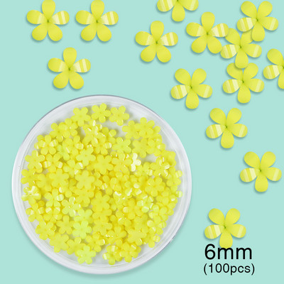 100/200 vnt akrilo spalvos nagų dailės gėlės mišraus dydžio kalnų krištolo karoliukų perlų dekoravimas „pasidaryk pats“ dizaino nagų aksesuarai manikiūro reikmenys