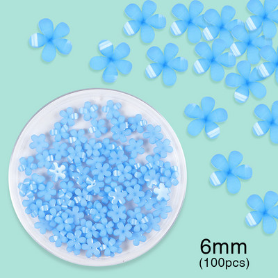 100/200 vnt akrilo spalvos nagų dailės gėlės mišraus dydžio kalnų krištolo karoliukų perlų dekoravimas „pasidaryk pats“ dizaino nagų aksesuarai manikiūro reikmenys