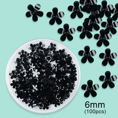 100/200 vnt akrilo spalvos nagų dailės gėlės mišraus dydžio kalnų krištolo karoliukų perlų dekoravimas „pasidaryk pats“ dizaino nagų aksesuarai manikiūro reikmenys